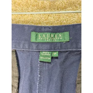Flawed Lauren Ralph Lauren Navy Blue Chino Shorts‎ 100% cotton country club thumbnail 10