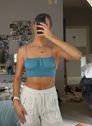 Princess Polly Cropped Tank Blue thumbnail 1