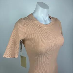NEW Aritzia Wilfred Free Astoria Nude Jersey Bodycon Pink Mini Dress Sz S thumbnail 5