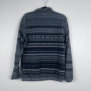 Columbia Womens Aztec T Snap Pullover Fleece‎ Jacket Blue Black Sz L thumbnail 6