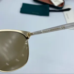 GUCCI Endura Gold 55mm Clubmaster Cat Eye Sunglasses NEW thumbnail 7