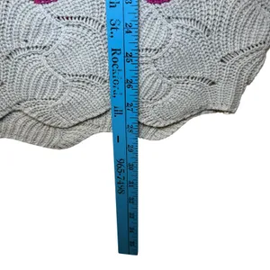 Andree by Unit Colorblock Scalloped Wave Knit Sweater‎ Boho Dolman Sleeve Medium thumbnail 4