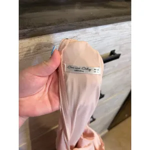 One and Only Collective Pink Satin Halter Mini Dress Ruffle Hem Open Back Size L thumbnail 7
