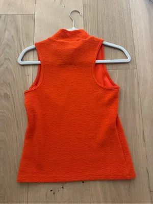 Anthropologie Maeve Sleeveless Mock Neck Top in Orange thumbnail 4