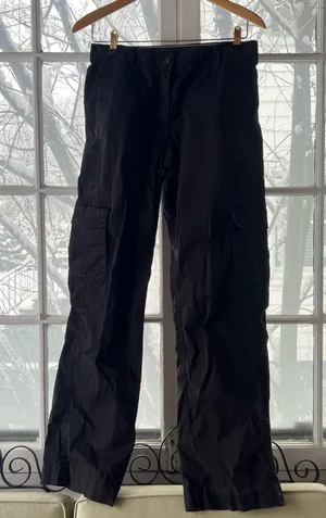 pure dkny black cargo pants thumbnail 1