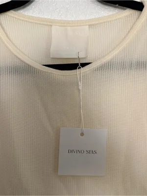 NWT Divino Seas Sheer Long Sleeve Swim Coverup Mini Dress Small thumbnail 3