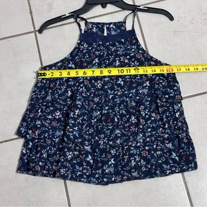 Abercrombie & Fitch Women Ruffle‎ Blue Sleeveless Blouse Top size S. thumbnail 8