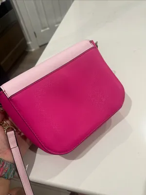 trina by Trina Turk Two Tone Pink Color Block Crossbody Purse Bag thumbnail 4
