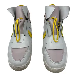 Nike Vandalised Grey Yellow Pink Slip On High Top Sneakers Size 8.5 thumbnail 1