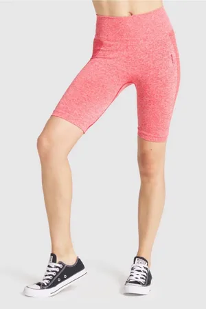 Gymshark Flex Cycling Shorts in Red Marl/Claret thumbnail 1
