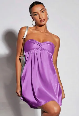 SheIn Purple Strapless Dress thumbnail 2