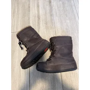 FitFlop Mukluk Leather Shearling Lined Winter Boots Brown Womens‎ 6 thumbnail 9