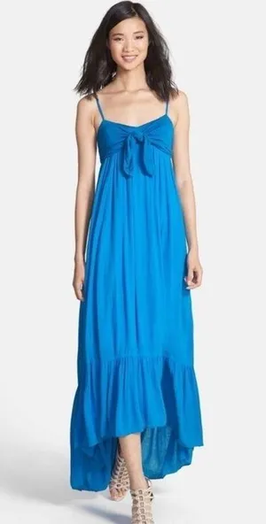 Free People Royal Blue Mosaic Maxi Dress Size XS thumbnail 1