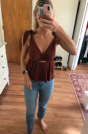 Free People Tie Shirt thumbnail 1