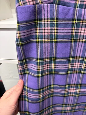 Brandy Melville Dress Mini Plaid Purple thumbnail 7