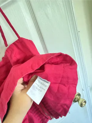 Reformation Overland Linen Tank in Pink thumbnail 5