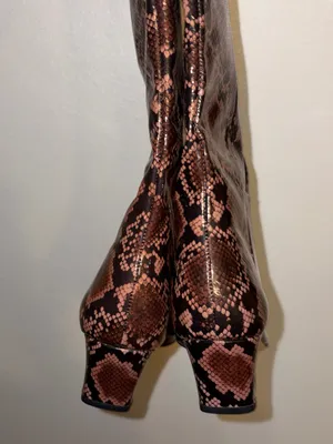 Antonio Melani Snakeskin Print Kitten Heel Boots 8M⁠ thumbnail 4