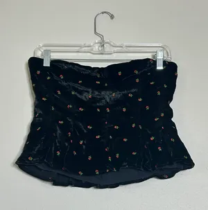 Black Velvet Tube Top thumbnail 1