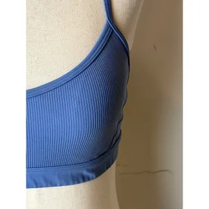 OFFLINE by Aerie Sports Bra Women Small Blue Ribbed Strappy Back Athleisure thumbnail 8