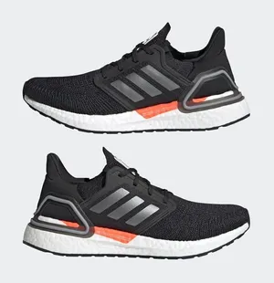 Adidas UltraBoost 20 Primeblue Black Orange Camo - Men's Size 9.5 thumbnail 1