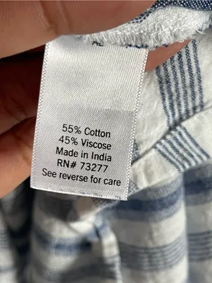 CROFT & BARROW Blue and White Striped Midi Dress Sz S thumbnail 8