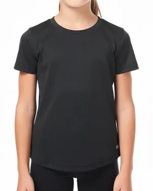 DSG Girls Movement Tee Pure Black Short Sleeve Athletic Shirt Size M 10-12 NEW thumbnail 1