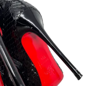 Christian Louboutin Alta Botta 100 Black Patent Bird Knee High Boots 38.5 thumbnail 10