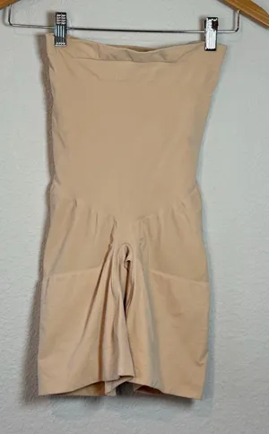 SPANX Strapless High-Waist Shaper Shorts in Beige thumbnail 1