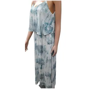 Womens Mossimo Watercolor Flounce Sleeveless Maxi Dress - Sz L thumbnail 2