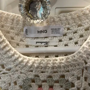 Mango MNG Granny Square Hand Crocheted Sweater XS/S thumbnail 4