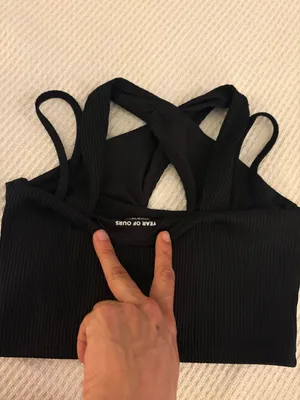 Year of Ours Black Crisscross Double-Strap Crop Bralette thumbnail 4