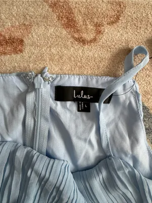 Lulu's Came For Cocktails Light Blue Pleated Tiered Lace Maxi Dress thumbnail 7