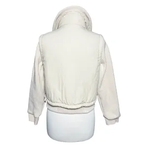 BLANK NYC Women’s Mixed Media Sweater Puffer Zip and Snap Front Jacket thumbnail 5