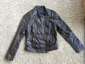 Forever 21 Brown leather jacket Sz M ❤️ thumbnail 3