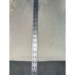 Aeropostale Long Sleeve Cropped Knit Sweater V Neck‎ Tan Womens Sz Xs thumbnail 9