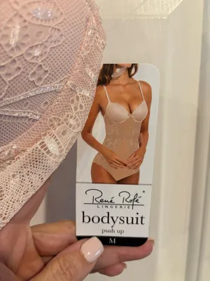 NWT Lace Push-Up Bodysuit in Blush Pink thumbnail 5