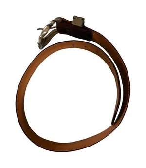 Brighton Onyx brown leather belt western silver buckle women's thumbnail 1