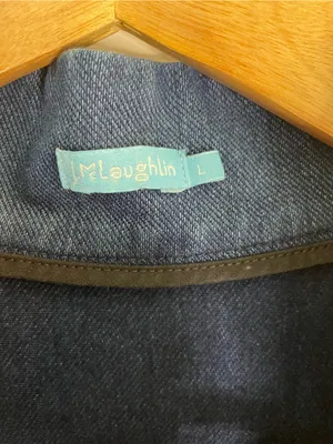 J. McLaughlin Sleeveless Dark Blue Denim Zip-Front Dress Size Large trad wife thumbnail 2