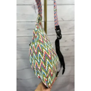KAVU Original Rope Sling Bag Geometric Print Cotton Crossbody Backpack thumbnail 3