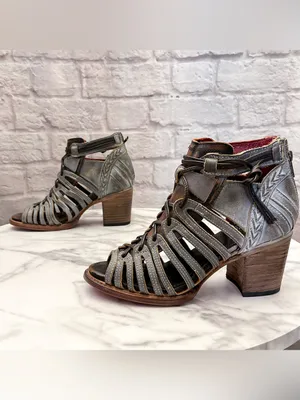 Freebird Wazee Cutout Lace-Up Heel Ice Multi‎ 8 GUC thumbnail 4