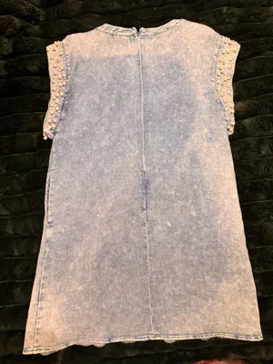 Pearl denim dress Multiple thumbnail 3