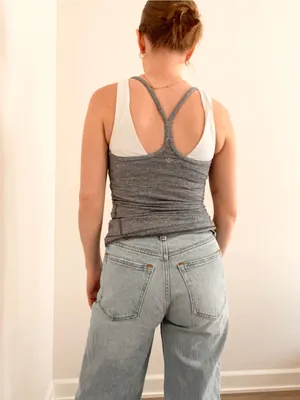 Lulus Lululemon Power Y Gray Racerback Tank Top thumbnail 3