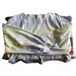 Z Supply Pastel Tie Dye Cropped Sweatshirt Medium Oversized 100% Cotton thumbnail 9