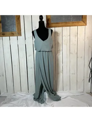 Show Me Your Mumu Sage Green Maxi Dress with Side Slit thumbnail 9