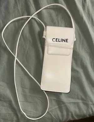 Celine Smooth Calfskin Sunglasses Pouch White thumbnail 2
