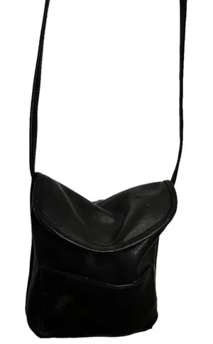 Black Leather Long Shoulder‎ Bag thumbnail 1