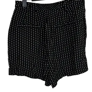 NWT Free People Magdalene High Waist Polka Dot Rayon Shorts Pocket 2 Black White thumbnail 6
