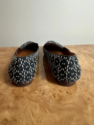 Madewell Black Linebreak Teddy Loafer Fabric Leather Lined Flat Shoes Size 9 thumbnail 4