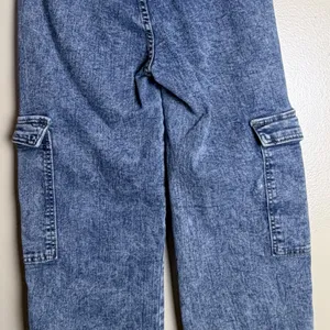 Between Us Cargo Jeans Juniors 26 Acid Wash Flare Straight Leg Y2K Denim thumbnail 6
