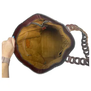 Patricia Nash Ivy Chain Link Vegetable Tanned British Tan Leather Bag Purse thumbnail 7
